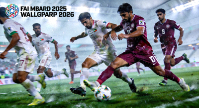 2026年世界杯预选赛亚洲区比赛，球员激烈拼抢